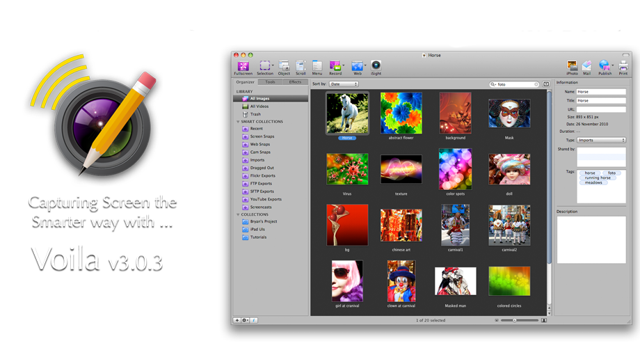 Voila 3.0,  A smart and complete screen capturing solution for your Mac